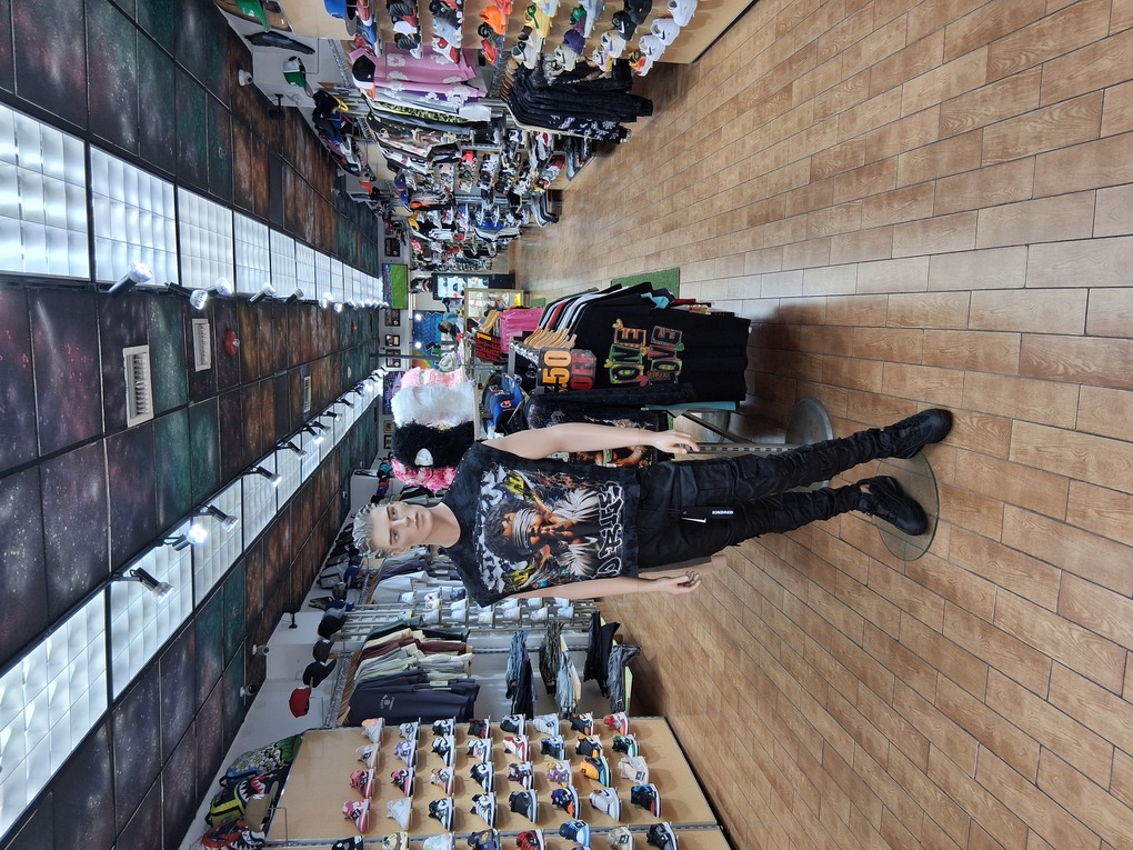 Urban art wall inside the store