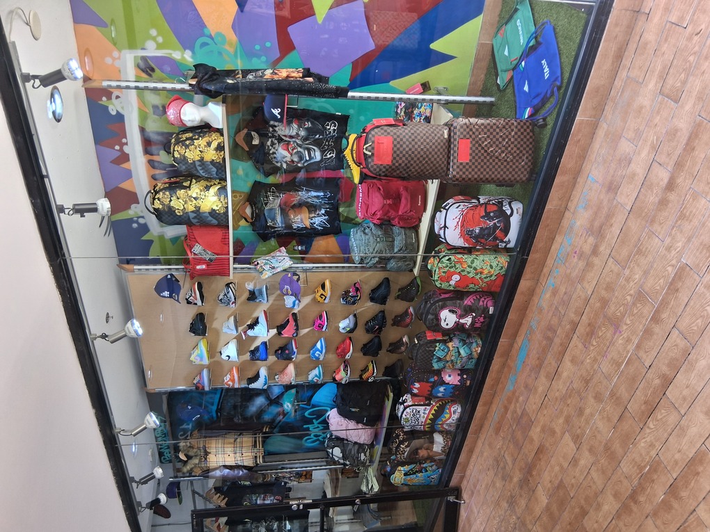 Sprayground backpack display