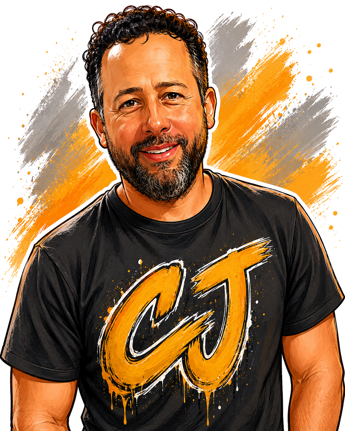 CJ owner caricature