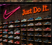 Nike sneaker wall